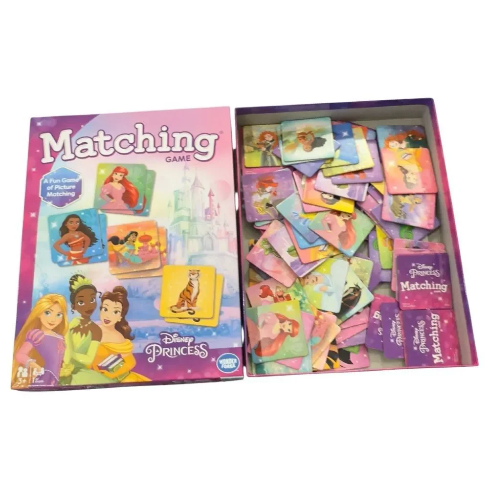 Wonder Forge Disney Princess Kids Matching Game Family Screen-Free Game Night.
